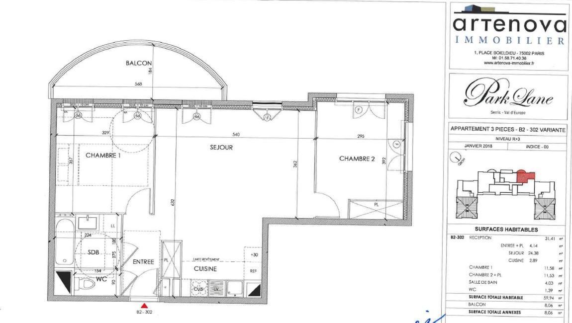3 Room Flat In Parklane - 1,5Km Disney Serris Kültér fotó